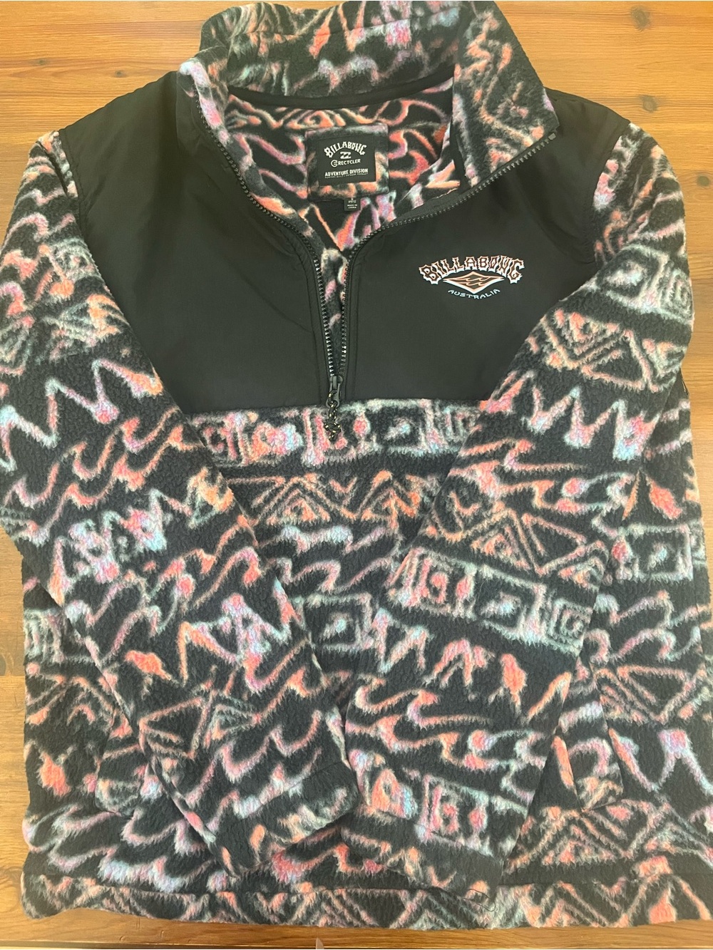 Billabong Men’s Multi Patterned Fleece Pullover Jacket